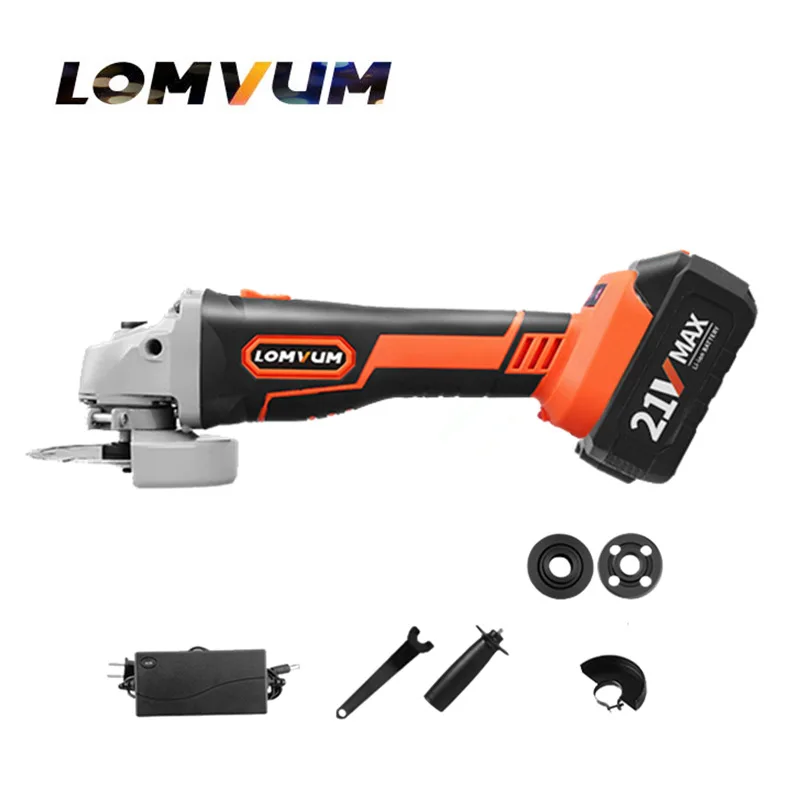 

21V lithium battery Wireless charging Angle polishier home diy Cordless Angle grinder grinding metal cutting machine power tools