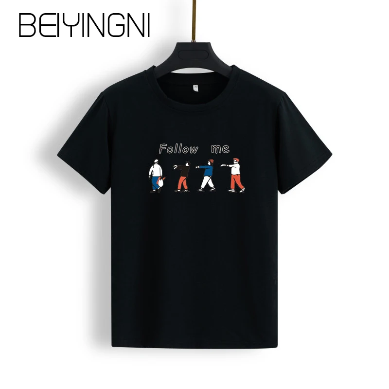 Beiyingni/футболка с принтом героями мультфильмов большого размера Женская забавная