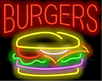 شراءبرغر النيون تسجيل يدويا ضوء بار البيرة حانة نادي علامات متجر متجر الأعمال لافتة حمية الغذاء العشاء كسر 19