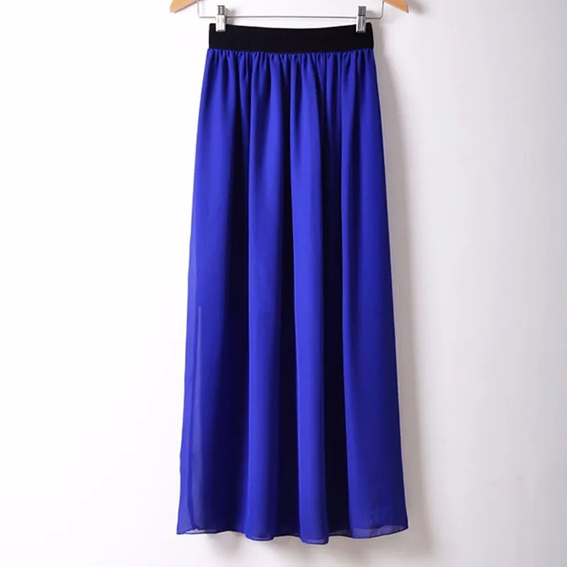 Free Shipping New Brand Designer Hot Sale Candy Colors High Quality Sexy Long Chiffon Skirt Pink Blue Black Red White Green C003 Free Shipping New Brand Designer Hot Sale Candy Colors High Quality Sexy Long Chiffon Skirt Pink Blue Black Red White Green C003