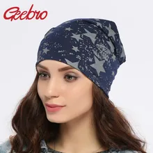 Geebro,, женская шапка, осенняя, со звездами, Вязанная, Skullies, шапка для дам, мужские шапочки, хип-хоп, Балаклава, шапочки, шапки
