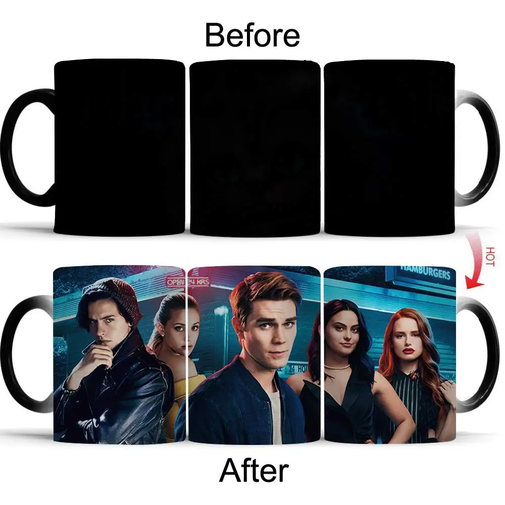 

Giancomics 1Pcs Riverdale Magic Mug Cup Color Changing Mug Heat Sensitive Coffee Color Changing Ceramic Mug Hot Novelty Gift