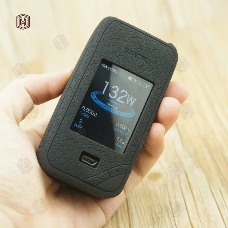 

Microsmoke 1pc silicone case for Smok X-PRIV 225W TC X PRIV Silicone Case Cover Shield Wrap Skin Sleeve ModShield (Black)