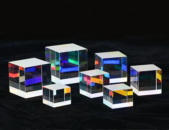 

4 PCS Beautiful DIY Defective X-Cube Prism RGB Combiner Splitter Cross Dichroic Prism for Party Home Decoration