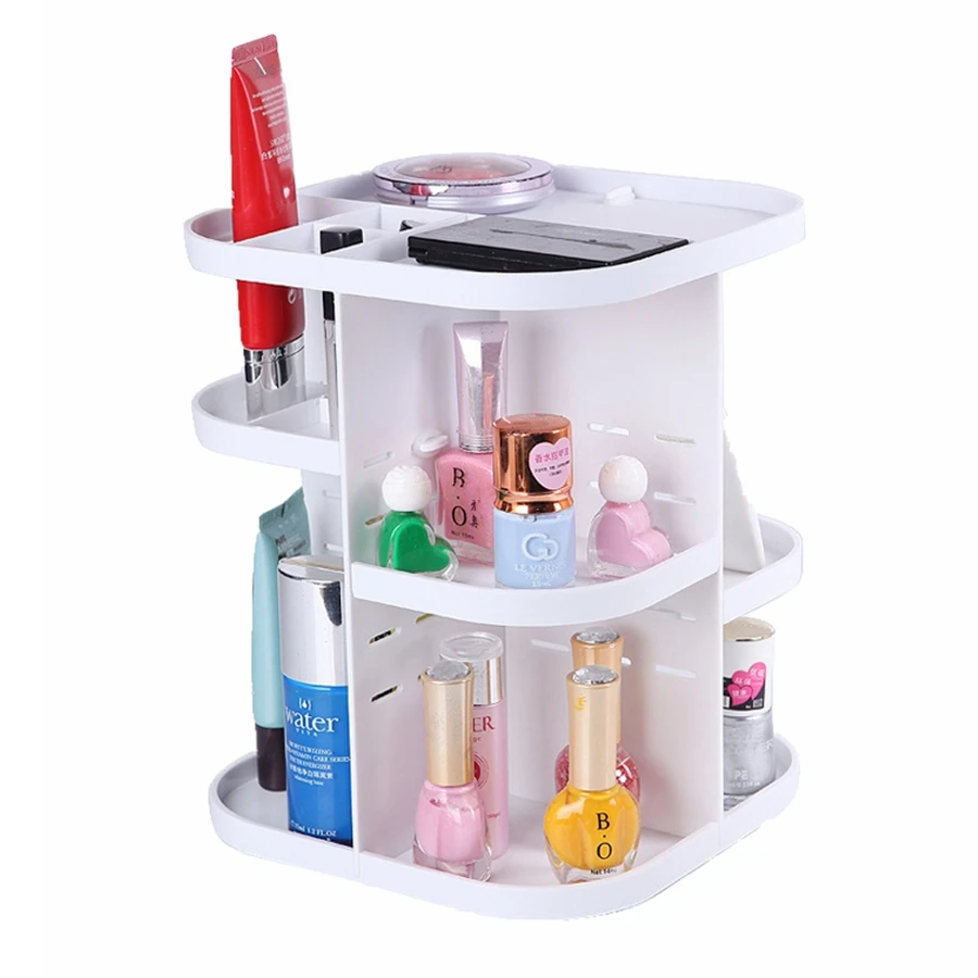 Large Capacity 3 Color DIY Storage Box Bins Makeup Case Plastic