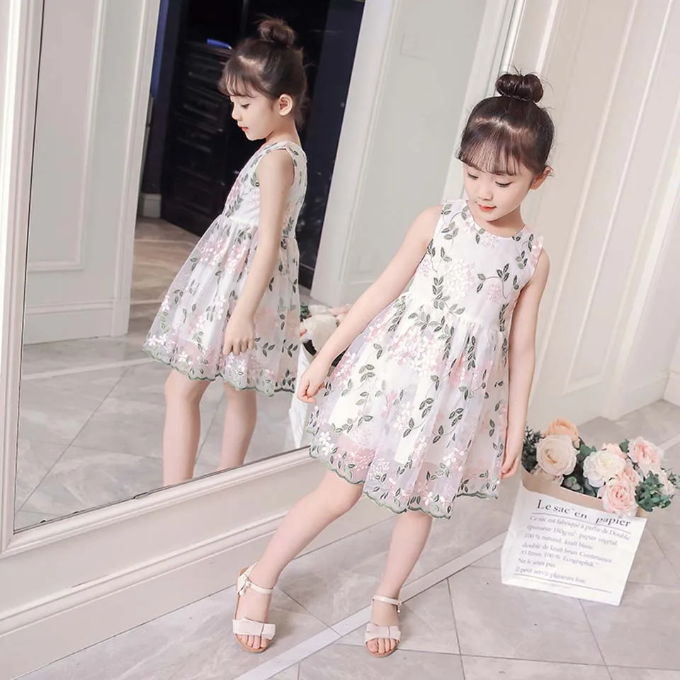 

2019 Summer Clothes for Teen Girls Baby Kids Flower Party Dress Children's Gown Dress For Age 3 4 5 6 7 8 9 10 11 12 Years