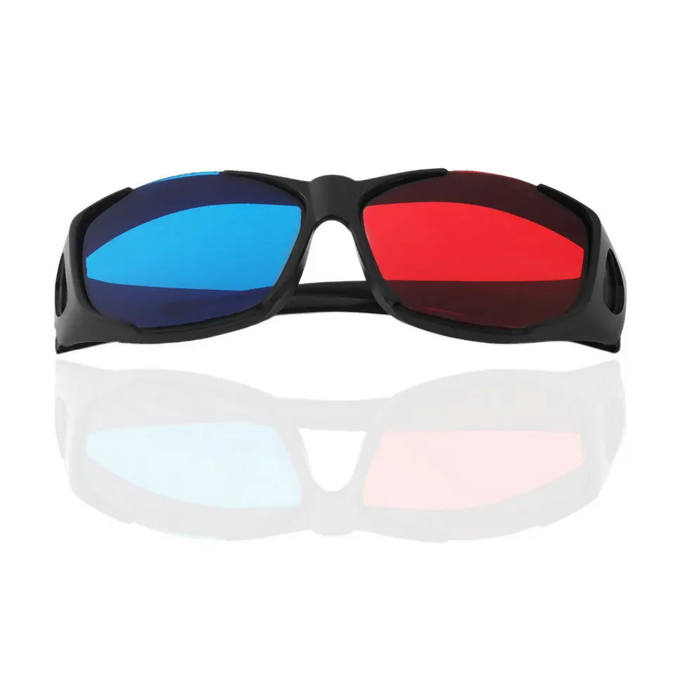 Universal Type 3D Glasses TV Movie Dimensional Anaglyph Video Frame Glasses DVD Game Anaglyph 3D Plastic Glasses Cheap And Hot