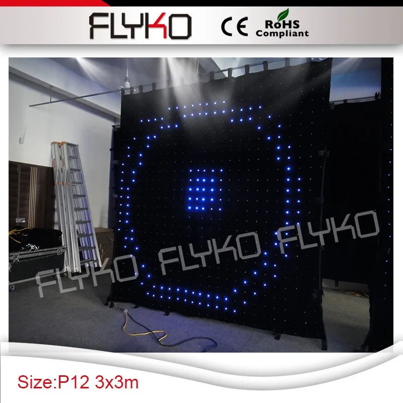 10FT по 10FT сценический эффект гибкий фон светодиодный дисплей занавес видео p120mm партия оборудования для продажи
