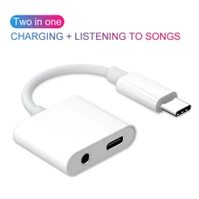 2 in 1 Lighting Charger Listening Adapter For For iPad Pro Charging Adapter 3 5mm Jack Splitter For huawei xiaomi Smart Phone