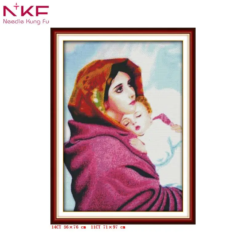 

Holy mother holy son Jesus diy Painting Counted Printed on canvas DMC 14CT 11CT Cross Stitch Needlework diy Kits embroidery Set