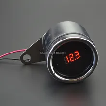 Автомобиль и мотоцикл цифровой Напряжение вольтметр Gauge красный светодиод Водонепроницаемый