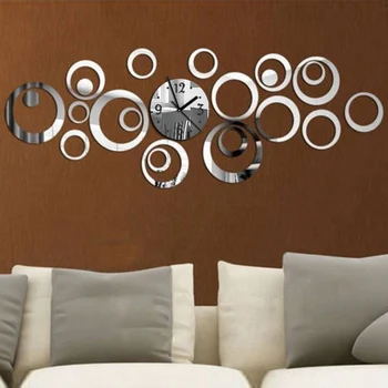 

2019 New Quartz Wall Clock Europe Design Reloj De Pared Large Decorative Clocks 3d Diy Acrylic Mirror Living Room