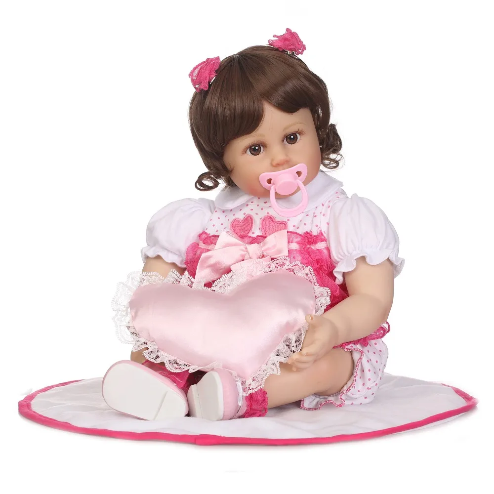 

NPKCOLLECTION 22" Realistic Reborn Baby Doll with Soft Real Gentle Touch Boneca Reborn Toys Playmates Reborn Doll for Chlidren