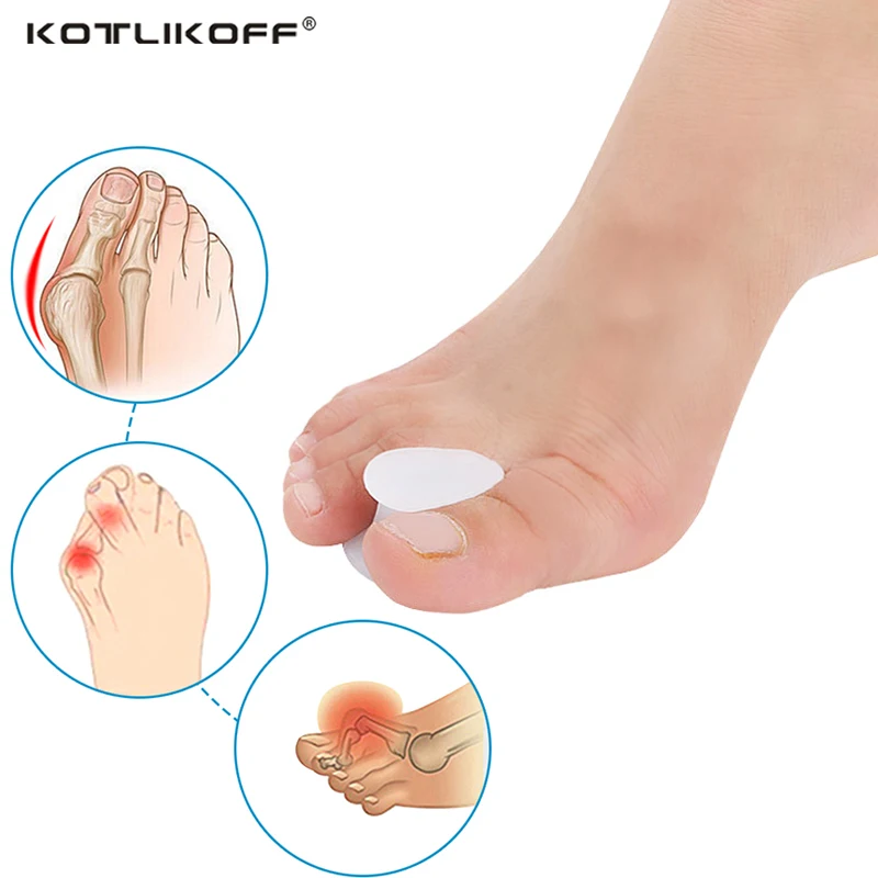 

EID 2Pcs Silicone Gel Toe tube Corns Blisters Gel Bunion Toe Finger Protector Foot Care Insoles Feet Care Hallux Valgu Insoles