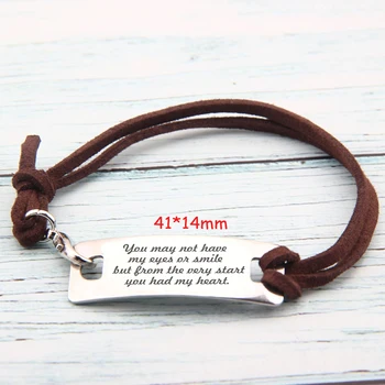 

Lover Bracelet Gift Hand Stamped You May Not Have My Eyes Or Smile But From The Very Start You Had My Heart Fashion Jewelry