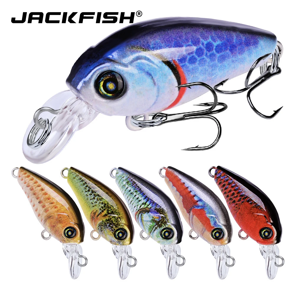 JACKFISH 10PCS/4g/4.5cm Poppers Fishing lure top water pesca fish lures wobbler isca artificial