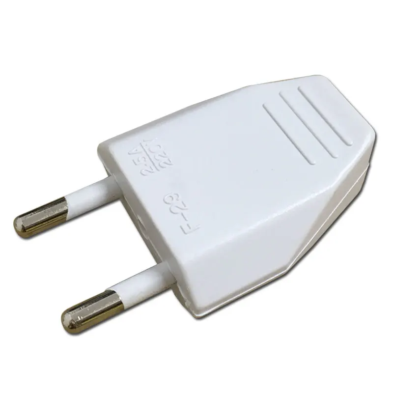 

European EU Rewireable Power Plug White Color,1 pcs