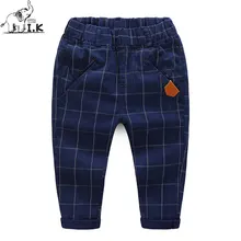 

I.K Boy Spring Autumn Pants Children Plaid Pattern Clothing 2017 Fashion Long Trousers 100% Cotton Kids Warm High Quality PT1003
