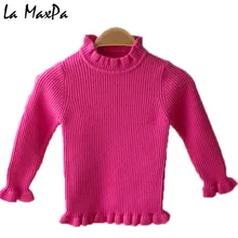 

Turtleneck Kids Sweaters 2019 New Casual Solid Boys Girls Sweater 1 2 3 4 5 Year Children Autumn Winter Tops Clothing