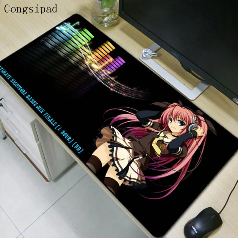 Congsipad Anime Girl Music Large Mouse Pad Mat  Desk Table Gaming Mousepad Office Cushion Super Big 60cm 70cm 80cm 90cm Thicken