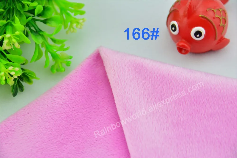 166 # розовая микрофибра minky мягкая велбоа трико ткань для шитья простыня диван
