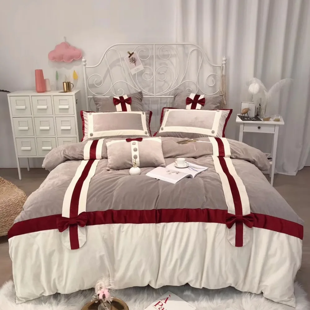 Home Textile super soft Bed Linens 4/7pcs Bedding Sets Bed Set Duvet