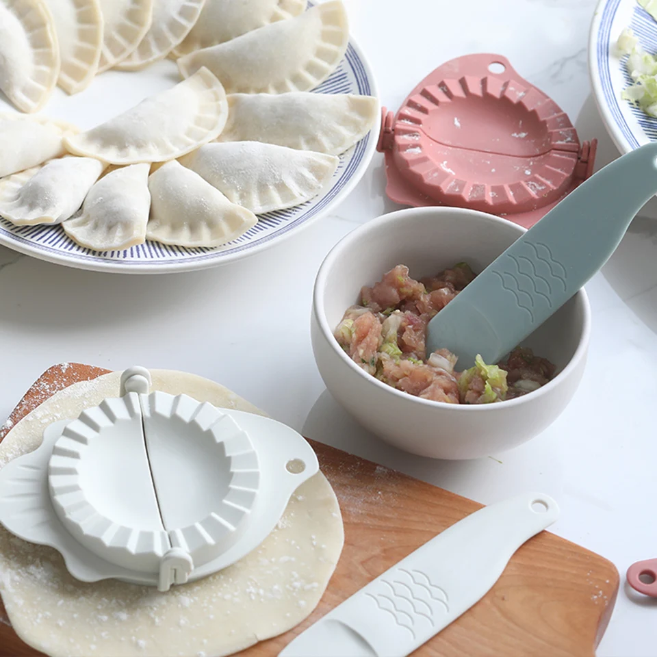 Acier Inoxydable Dumpling Maker Mould /& wraper pâte Presseur Gadget De Cuisine Outil