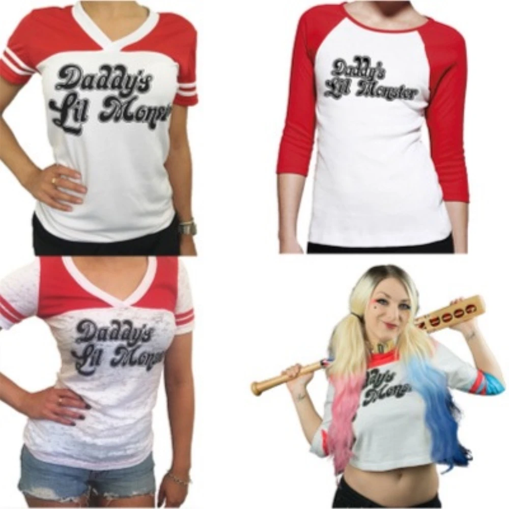 2016 футболка для косплея с надписью Venta caliente командой Suicida Harley Quinn|harley quinn|harley quinn