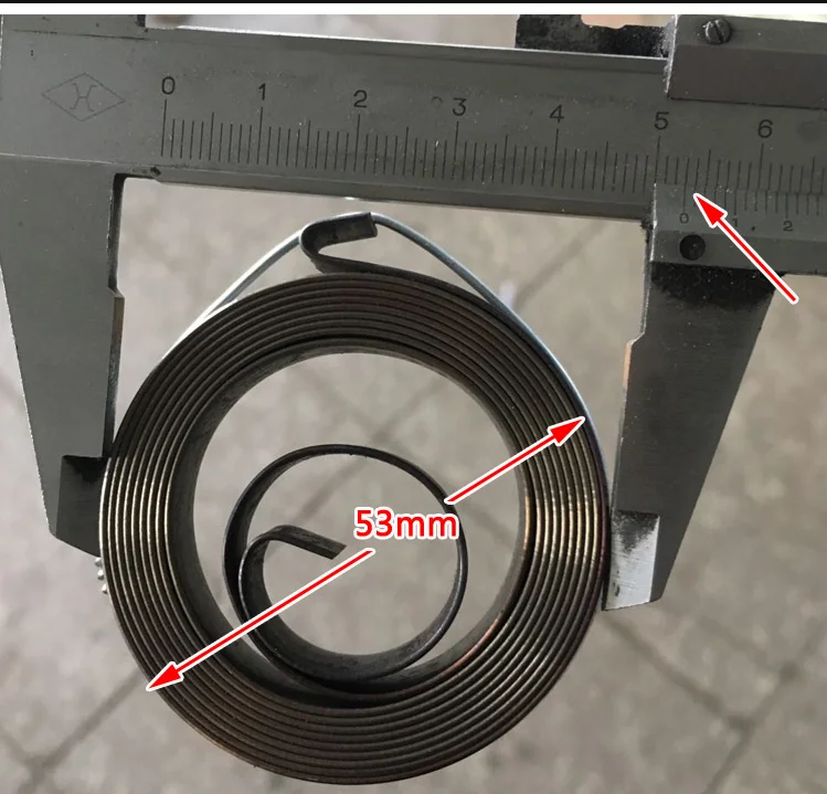 

Custom volute spiral spring, flat spiral spring, power torsion spring for drilling machine, 0.8x10x1540x53mm