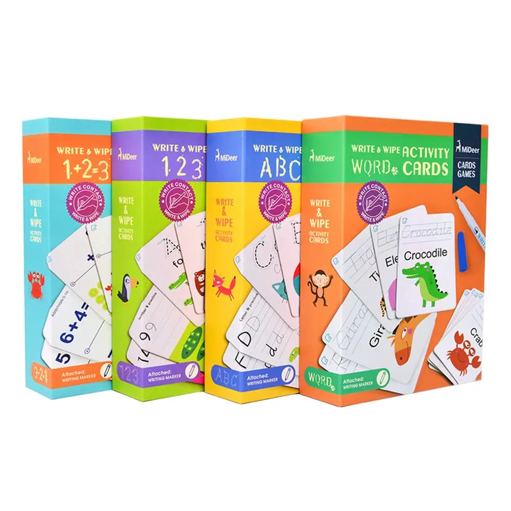 

MiDeer Writing And Erasing Letters Word Math Children Activity Card Game Early Education English Education Educational Toys Gift