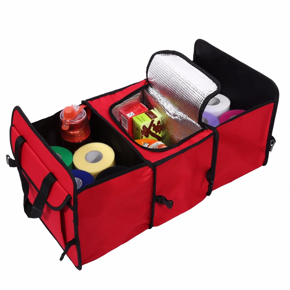 Car Trunk Foldable Cargo Organizer Auto Interior Storage Bag Folding Case Red Car Foldable Storage Oxford
