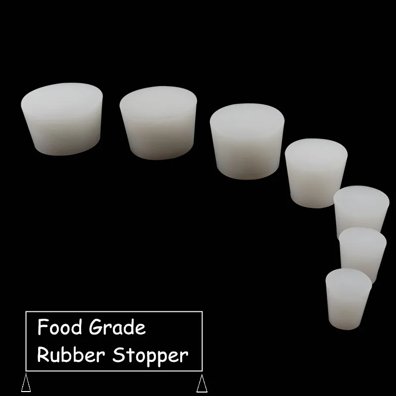 2 шт./лот, Силиконовая пробка без отверстия, пищевая резиновая пробка для брожения, баррель, воздушный клапан для пивоварения, для домашнего пивоварения