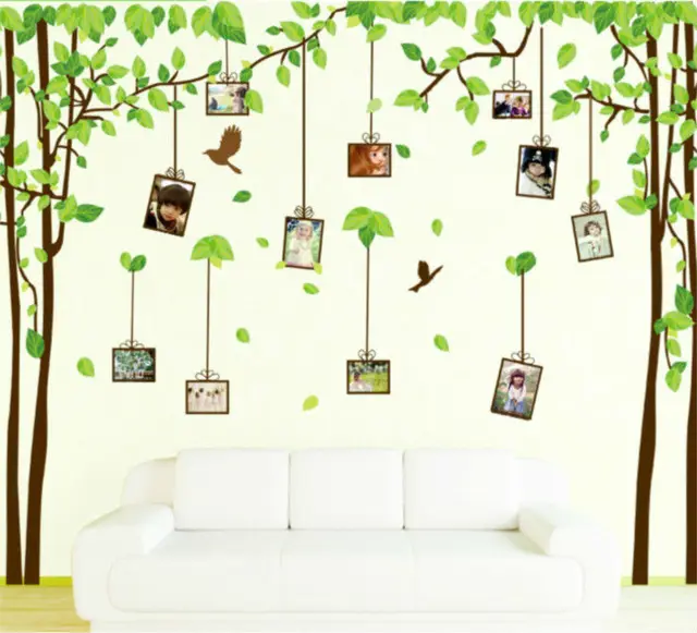 Family Photo Frame Tree Bird Home Decoration Large Wall Decals Furniture Decor Art Paper Bathroom Decorating With decorating furniture with paper. Family Photo Frame Tree Bird Home Decoration Large Wall Decals Furniture Decor Art Paper Bathroom Decorating With