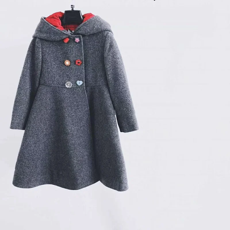 girls grey winter coat
