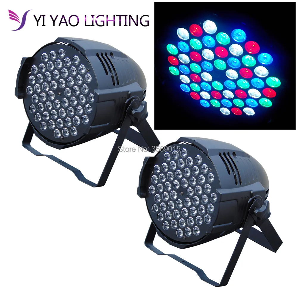 

2PCS/LOT 54x3w led Aluminum alloy Par lights RGBW professional stage dj equipment