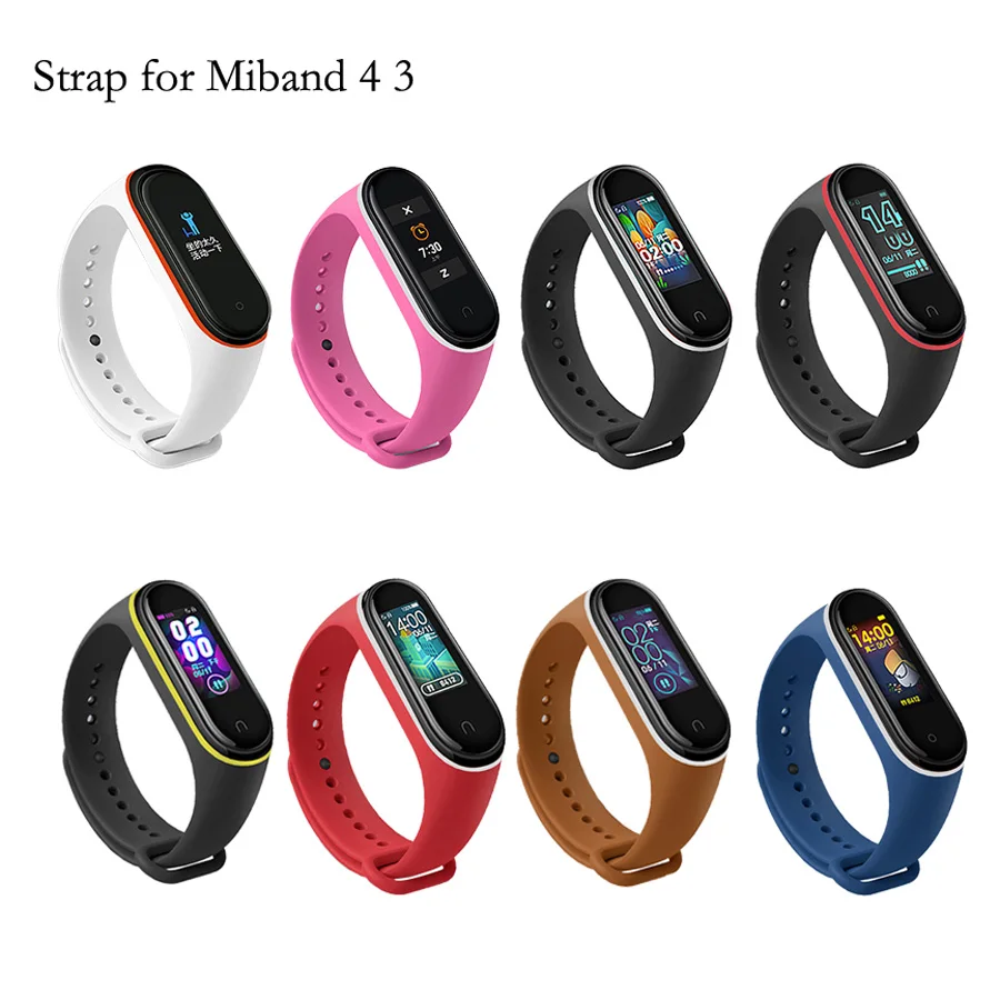 Силиконовый ремешок на запястье Miband 4 3 для Xiaomi Mi Band Аксессуары браслета сменный