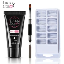 15ml Nail Crystal Extend Builder Poly Gel For UV Nail Gel Extension Builder Acrylic French UV Art Gum Jelly Design