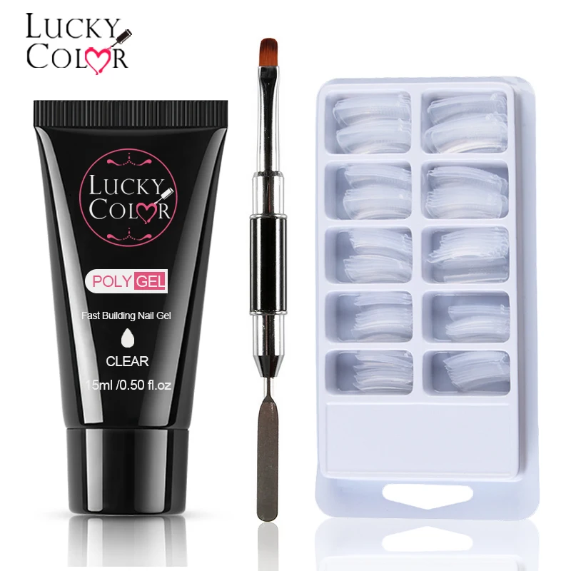 15ml Nail Poly Gel For UV Crystal Nail Extend Builder Faster Gel Extension French UV Art Gum Jelly Design