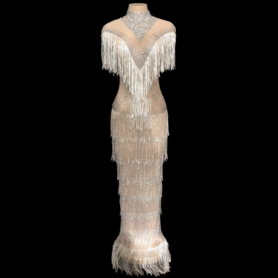 Robe Longue A Franges Avec Strass Tenue De Soiree D Anniversaire A La Mode Robe De Soiree A Franges Boite De Nuit Robe Pour Femmes Scene Chanteur Aliexpress Robe Longue A Franges Avec Strass Tenue De Soiree D Anniversaire A La Mode Robe De Soiree A Franges Boite De Nuit Robe Pour Femmes Scene Chanteur Aliexpress