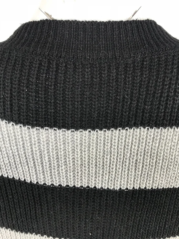 Plus плюс размер свитер женский бандажный длинный свитер полосатый принт осень зима длинный рукав рубашка 2019 пуловер Радужный свитер