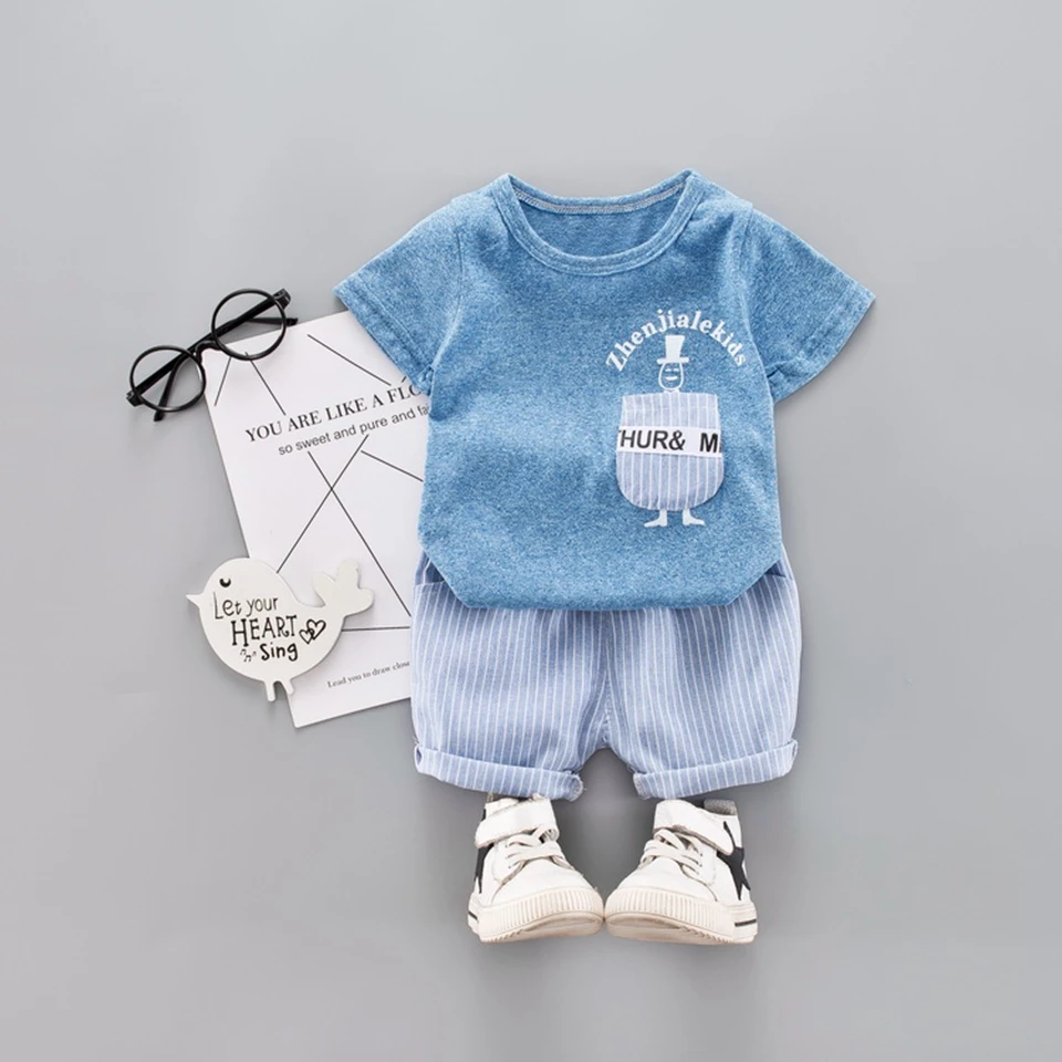 

Kids T-Shirt Shorts Sets Children Summer Soft Cotton Sets Boys Girls Lovely Summer Clothes Baby Soft Cotton Sets Kids T-Shirt