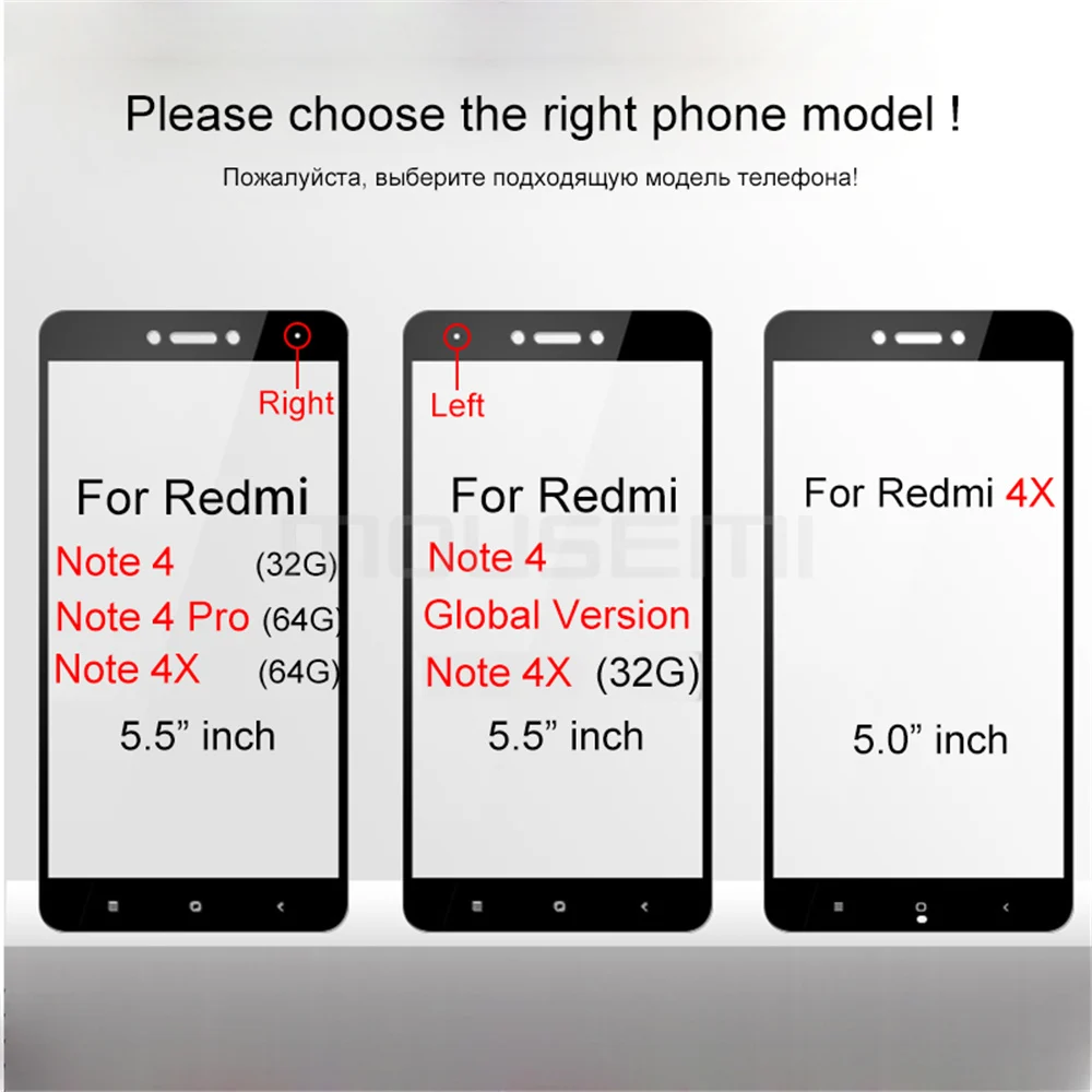 MOUSEMI Screen Protector 4x For Xiaomi Redmi Glass Protective Film 9H Full Cover Tempered Glass For Xiaomi Redmi 4x Note 4 Pro (4)