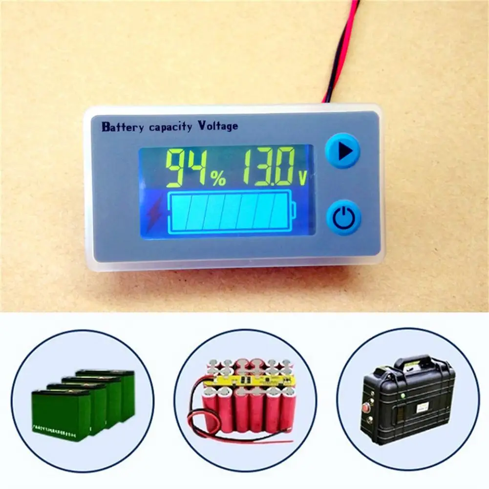 

Newest Universal LCD Digital Voltmeter Car Acid Lead Lithium Battery Capacity Indicator Voltage Tester Monitor 10-100V #BO