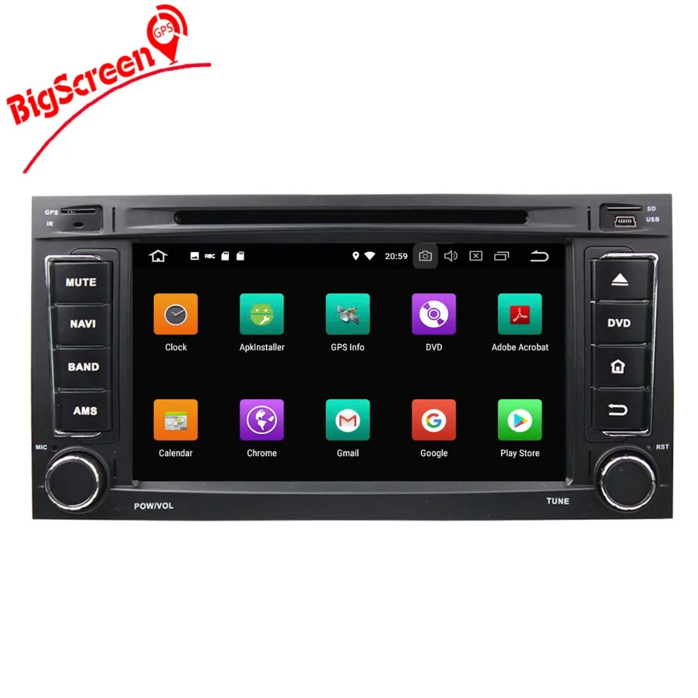 Discount Octa Core Android 8.0 2 din 7 inch Car DVD For VW Touareg Multivan T5 2004-2011 GPS 4G Radio RDS Steering wheel Canbus 1