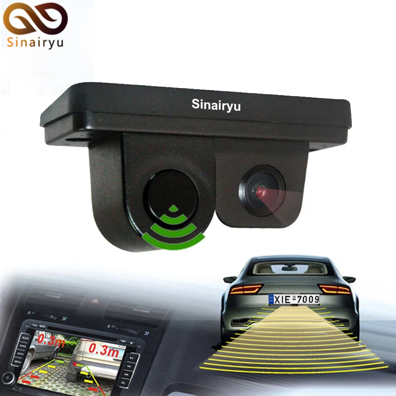 Sinairyu 2 in 1 LCD Display Indicator Sound Alarm Car Reverse Parking