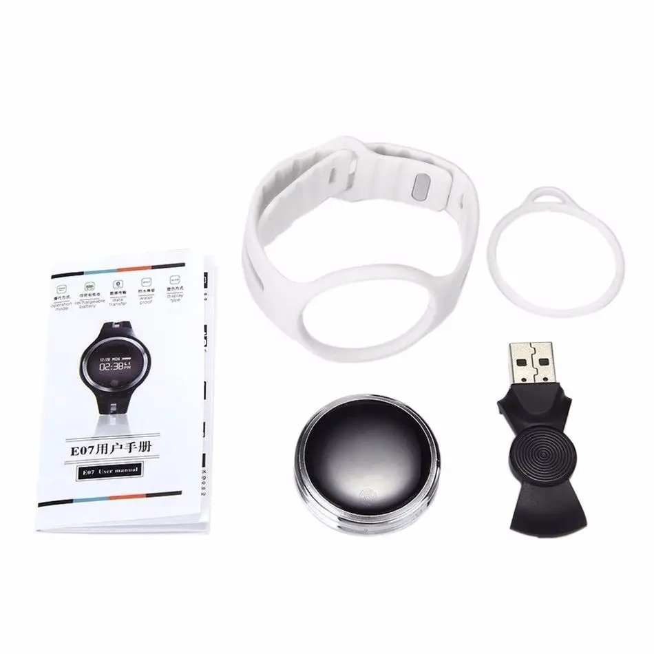 Смарт браслет E07 часы фитнес трекер для ios android Спортивный Браслет часы|smartband for