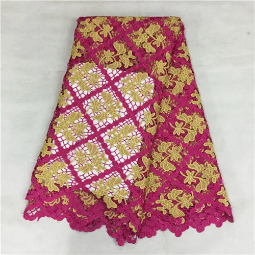 

Latest african lace 2016 polyester embroidry guipure lace fabric high quality african cord lace for women dress