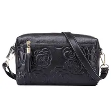 Новинка, женская вечерняя сумка с узором, натуральная коровья кожа, тиснение, ремешок на руку, портмоне, сумки на плечо, сумка-мессенджер, косметичка