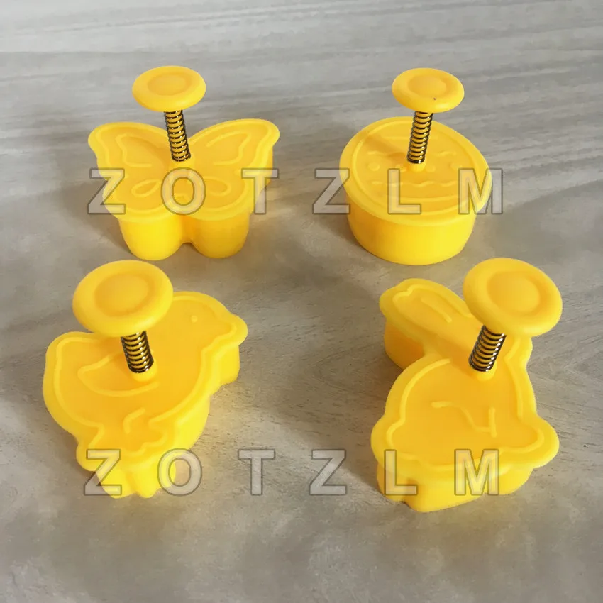 4 шт./компл. пасхальные бонусные пластиковые формочки для печенья 3D пасхальное