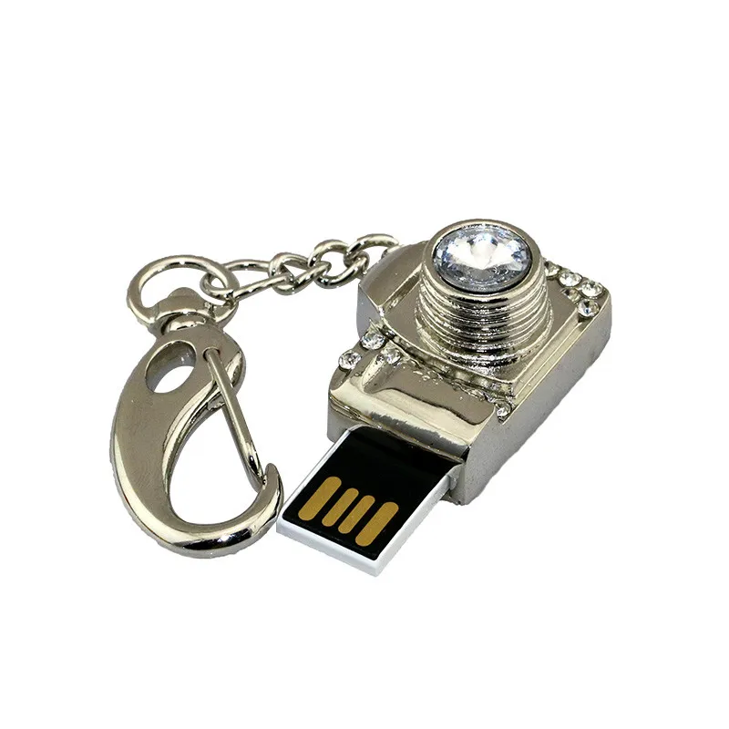 Кристальный брелок, USB флеш-накопитель, 128 ГБ, металлическая камера, ручка-накопитель, 4 ГБ, 8 ГБ, 16 ГБ, 32 ГБ, 64 ГБ, флешка, карта памяти, USB 2,0, U диск